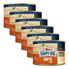 Happy Dog Pur - Ente/kačka, 6 x 200g, 5+1 GRATIS
