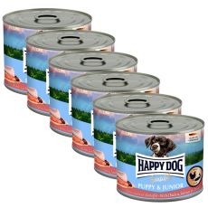 Happy Dog Sensible Puppy & Junior 6 x 200 g / kura & losos