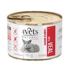 4Vets Cat Natural Simple Recipe with Veal 185 g