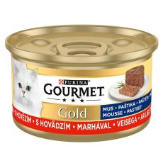 Konzerva Gourmet GOLD - paštéta s hovädzím mäsom, 85g