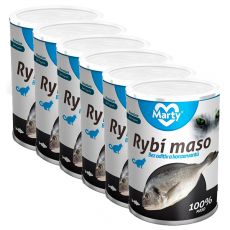 Konzerva pre mačky MARTY Premium Fish 6 x 400 g