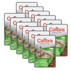 CALIBRA Cat Adult Sterilised kúsky s lososom v omáčke 12 x 100 g