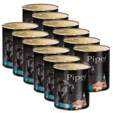 Konzerva Piper Adult s jahňacinou, mrkvou a hnedou ryžou 12 x 800 g