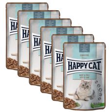Kapsička Happy Cat Sensitive Haut & Fell / Koža & srsť 6 x 85 g